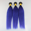 Ombre Human Hair 1BPurple Brazilian Straight Hair Sew In Weft 8A Grade Virgin Brazilian Hair Extension 4 Bundles Weave Thick