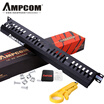 AMPCOM wireframe 24 files 48-port thickened 19-inch rack cabinet finished cable cable manager