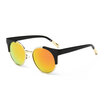LIKEUS New Design Women Travel round Half frame Sunglasses Women Glasses Double-Bridge Mirror Female Circle Sunglasses