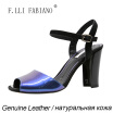 2015 FLLIFABIANO Summer Womens Sandals Soft Patent Leather Smooth&Bright Sandals X2127 Itaria Style High Heel Fashional Su