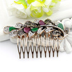 Vintage Indian Resin Flower Hairwear Hair Comb Hair Clips Hairpins Hijab Headdress Comb Turkish Bride Jewelry Antique Gold Color