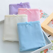 Kangshu DaiShu womens underwear womens cotton solid color waist briefs 4 gift box color white light pink light blue M