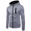 Mens Fashion Casual Cotton Warm Hoodies Sweatshirt Long Sleeves Slim Multi-Zip High Quality Jacket Coat