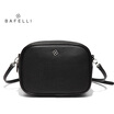 BAFELLI new arrival split leather shoulder bag simple circular bag solid zipper bolsa feminina hot sale red small women bag