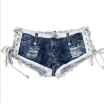 Qian Xu cross lace denim shorts popular womens bags raincoats summer bohemian party womens mini short denim shorts nightclub lad