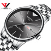 Saat NIBOSI Business Ultra Thin Mens Watches 2018 Top Brand Luxury Quartz Stainless Steel Watches Men Fashion Calendar Date Week