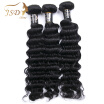 JSDShine Hair Products 7A Indian Virgin Hair Deep Wave 3 Bundles Human Hair Weave Unprocessed Indian Deep Wave Hair