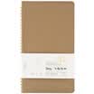 Kinbor medium 80 piece grid stationery notebook kraft paper coil diary hand book cattle DTB40066