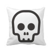 Wordless Black Skeleton Emoji Square Throw Pillow Insert Cushion Cover Home Sofa Decor Gift