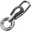 Zobo Car Keychain Simple Parent Ring Double Keyring Keyring ZB-908 Silver Car Ornament Gift Birthday Gift