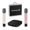 Newman MC08 car phone sing k dynamic double microphone car ktv wireless microphone Bluetooth outdoor portable Shenmai one with two microphone white