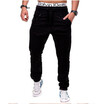New Mens Fashion Casual Cotton Pants Male Cotton Sport Pants Solid Colot Drawstring Pants