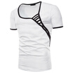 Summer Mens Irregular Casual Short Sleeve T Shirt Tops