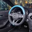 Icaroom leather car steering wheel cover sagitar golf 7 Mazda explorer Accord Haval h6 Buick Audi leather handle F1602 blue black