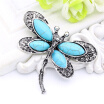 Casual Dragonfly Brooch Pin Women Insect Jewelry Antique Color Crystal Bohemia Brooches Broches Relief Pattern Simulation Design