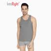 INTERIGHT vest mens cotton rib stretch vest 2 strips black white L