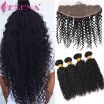 Cheap Malaysian Virgin Hair With Closure Ear To Ear Lace Frontal Closure With Bundles Malaysian Curly Hair With Frontal Closure