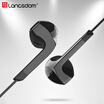 Langsdom E6U Half In-ear Earphone for iPhone Stereo Hifi Headset with Microphone Earphones for Phone fone de ouvido Earbuds