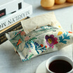Yuanyuan car tissue box fabric paper bag cotton linen paper towel bag back hanging visor paper towel cover strap long ear rabbit