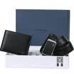 Pierre cardin mens wallet belt gift set automatic buckle leather belt short wallet J7L20102G black