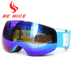 Be Nice Brand Outdoor children skiing goggle with Detachable Dual Layer Anti-Fog Double Lens Ski & Snowboard glasses Snow-4700