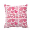 Pink Cute Heart Valentines Day Square Throw Pillow Insert Cushion Cover Home Sofa Decor Gift