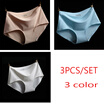 Hot Sale Intimates Breathable Seamless Briefs Cool Ice Silk Viscose Women Underwear Summer Mid Waist Panties