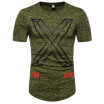 Fashion Mens Round Neck Short-Sleeve Printed T-Shirt