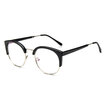 women eye glasses frame men Vintage metal round half frame Brand design eyeglasses Myopia Glasses spectacles Optical Clear Lenses