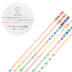 Kinbor 3 roll pocket book&paper tape 10mm5m basic handbook sticker color tape dot line DTB64157