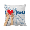 Holding Heart Sign I Love You Valentine Square Throw Pillow Insert Cushion Cover Home Sofa Decor Gift