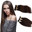 Nami Hair 3 Bundles Dark Brown 2 Color Brazilian Human Straight Hair Extensions12"-26" No Shedding No Tangle Free Shipping