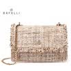 BAFELLI bolso con lentejuelas de lana multicolor bolsos de cerrojo mujer simple con paneles cadenas bolso crossbody negro mujeres messenger bags