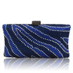 Milisente Brand Women Evening Bags Ladies Crystal Wedding Bag River Royal Blue Pattern Party Purses