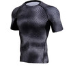 Summer Mens Fashion Tight Tops Mens Sports Running Short Sleeves Fitness Quick-drying T-Shirts Elastic Training Breathable Sweat
