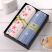 Japan Uchino UCHINO&the wind 2 sets of towels gift box pure cotton gauze exquisite elegant comfortable&comfortable blue rice color 70g bar size 34 83cm
