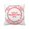 Red Postmark Happy Valentine Square Throw Pillow Insert Cushion Cover Home Sofa Decor Gift