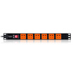 PowerSync MPDU16EN0018 PDU 6-bit cabinet power socket board wiring board black with orange 18 meters