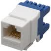 Shanze SAMZHE WAN-518 super five CAT5e super 5 class network information module engineering grade gold-plated version RJ45 cable data module 180 degrees blue
