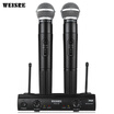 WEISRE PGX58 VHF Dual Wireless Microphone with Receiver for Karaoke