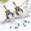 Ethnic Women Bead Earring Tassel Pendant Jewelry Tulip flower Retro Gold Color Resin Earrings Nigeria Bridal Bijoux Brand gift