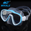 Whale Brand Professional Diving Mask Goggles Wide Vision Watersports Equipment With Anti-fog One-piece lens Tempered glass