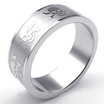 Hpolw men Stainless Steel Gothic Skull style Biker Mens retro&fashion Silver Ring Width 8mm
