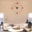 Wall ClockModern Frameless DIY Wall Clock Large 3D Wall Watch Non Ticking for Living Room Bedroom Kitchen