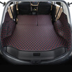 Huashi Honda CRV trunk mat 17 new crv full surrounded by car leather trunk mat crv special tail box mat crv modified interior accessories 6 piece set business black