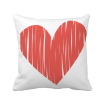 Heart Graffiti Valentines Day Square Throw Pillow Insert Cushion Cover Home Sofa Decor Gift