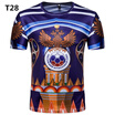 2018 New World Cup Memorial T-shirts Short-sleeved Casual Fans Orgy Football Printing Series Sports Running Fitness Sweatshirt