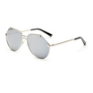 Vintage Modern Cut edge Sunglasses Metal Frame Mirror Flat Mirror Sun Glasses Reflective Coating Lens