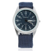Orkina P1012 Mens Military Style Double Calendar Watches With Arabic Numerals Dial - Blue