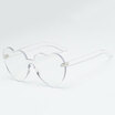 New Arrival Red Heart sunglasses for women 2018 trendy novelty rimless sun glasses candy color love style fashion pink eyewear